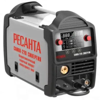Сварочный аппарат Ресанта САИПА-220 СИНЕРГИЯ ММА DC/MIG-MAG/FCAW/TIG 9.2кВт