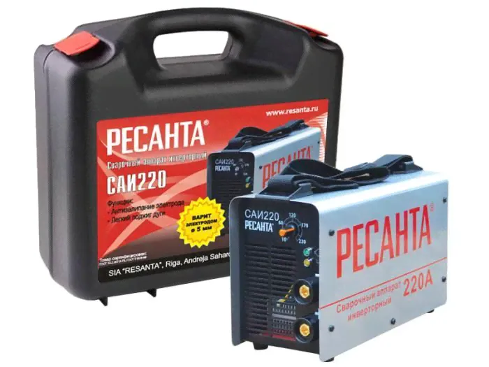 Сварочный инвертор, кейс РЕСАНТА САИ-220-0